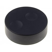 CL71650B; Knob; without pointer; plastic; Øshaft: 6mm; Ø39.6x13.5mm; black; CLIFF