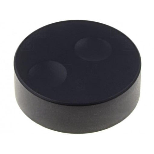 CL71650B; Knob; without pointer; plastic; Øshaft: 6mm; Ø39.6x13.5mm; black; CLIFF