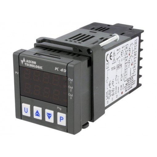 K49-HC0R; Module: regulator; temperature; SSR; OUT 2: SPST-NO; on panel; ASCON TECNOLOGIC K49-HC0R; Module: regulator; temperature; SSR; OUT 2: SPST-NO; on panel; ASCON TECNOLOGIC