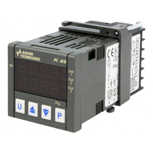 K49-HCRR; Module: regulator; temperature; SPST-NO; OUT 2: SPST-NO; on panel; ASCON TECNOLOGIC K49-HCRR; Module: regulator; temperature; SPST-NO; OUT 2: SPST-NO; on panel; ASCON TECNOLOGIC