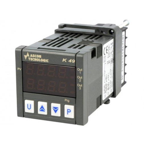 K49P-HCRR; Module: regulator; temperature; SPST-NO; OUT 2: SPST-NO; on panel; ASCON TECNOLOGIC K49P-HCRR; Module: regulator; temperature; SPST-NO; OUT 2: SPST-NO; on panel; ASCON TECNOLOGIC