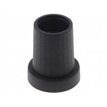 CL17098; Knob; conical; thermoplastic; Øshaft: 6.35mm; Ø14x18mm; black; CLIFF