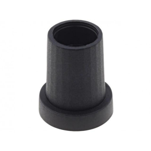 CL17098; Knob; conical; thermoplastic; Øshaft: 6.35mm; Ø14x18mm; black; CLIFF