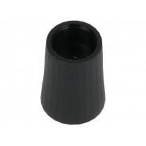 CL178862; Knob; conical; thermoplastic; Øshaft: 6mm; Ø12x17mm; black; push-in; CLIFF