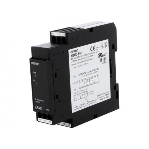K8AK-PH1; Module: voltage monitoring relay; phase sequence,phase failure; OMRON