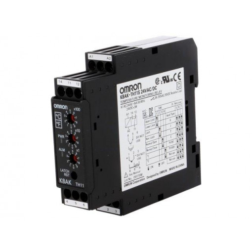 K8AK-TH11S 24VAC/DC; Module: temperature monitoring relay; temperature; 24VAC; DIN; OMRON