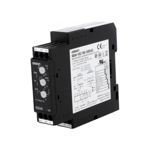 K8AK-VS2 100-240VAC; Module: voltage monitoring relay; undervoltage,overvoltage; OMRON