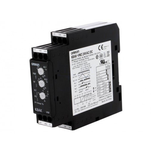 K8AK-VW2 24VAC/DC; Module: voltage monitoring relay; undervoltage,overvoltage; OMRON