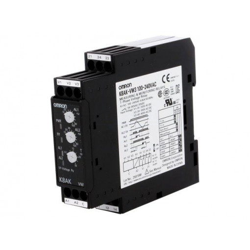 K8AK-VW3 100-240VAC; Module: voltage monitoring relay; undervoltage,overvoltage; OMRON