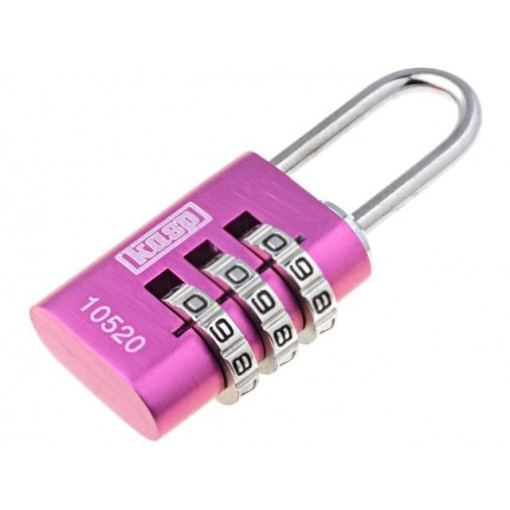 K10520PIND; Padlock; Kind: shackle,combination code; A: 22mm; C: 3mm; B: 20mm; KASP