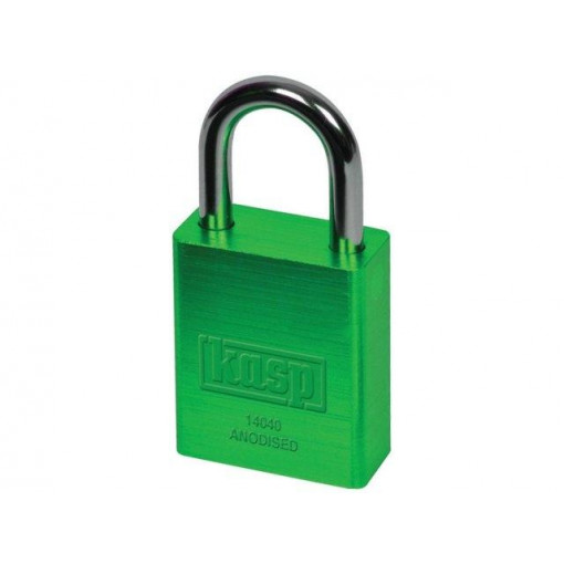 K14040GRED; Padlock; aluminium; hardened steel shackle,double bolted; gates; KASP