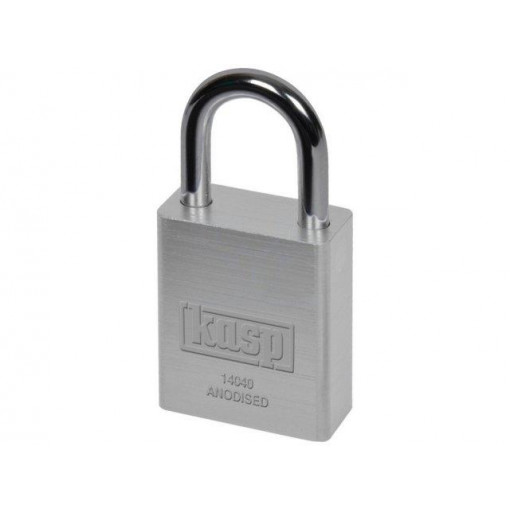 K14040SILD; Padlock; aluminium; hardened steel shackle,double bolted; gates; KASP