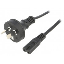 ; Cable; IEC C7 female,AS/NZS 3112 (I) plug; 1.8m; Sockets: 1; PVC; ESPE