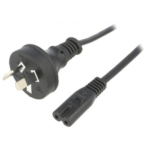 ; Cable; IEC C7 female,AS/NZS 3112 (I) plug; 1.8m; Sockets: 1; PVC; ESPE
