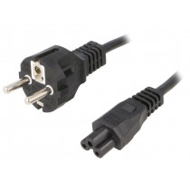 ; Cable; CEE 7/7 (E/F) plug,IEC C5 female; 1.5m; black; PVC; 2.5A; ESPE ; Cable; CEE 7/7 (E/F) plug,IEC C5 female; 1.5m; black; PVC; 2.5A; ESPE
