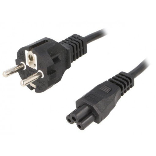 ; Cable; CEE 7/7 (E/F) plug,IEC C5 female; 1.5m; black; PVC; 2.5A; ESPE ; Cable; CEE 7/7 (E/F) plug,IEC C5 female; 1.5m; black; PVC; 2.5A; ESPE
