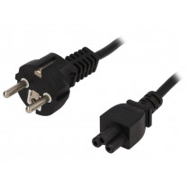 ; Cable; CEE 7/7 (E/F) plug,IEC C5 female; 1.8m; black; PVC; 2.5A; ESPE ; Cable; CEE 7/7 (E/F) plug,IEC C5 female; 1.8m; black; PVC; 2.5A; ESPE