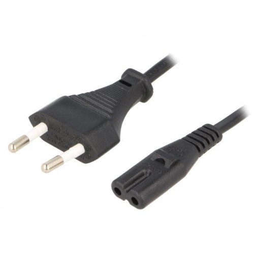 ; Cable; CEE 7/16 (C) plug,IEC C7 female; 3m; Sockets: 1; black; PVC; ESPE ; Cable; CEE 7/16 (C) plug,IEC C7 female; 3m; Sockets: 1; black; PVC; ESPE