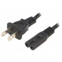 ; Cable; NEMA 5-15 (B) plug,IEC C7 female; 1.8m; Sockets: 1; black; ESPE