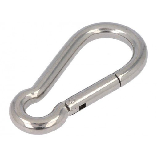 KAR-10-A4; Snap hook; acid resistant steel A4; for rope; L: 100mm; Size: 10mm; KRAFTBERG