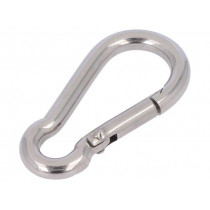 KAR-4-A4; Snap hook; acid resistant steel A4; for rope; 40mm; Size: 4mm; KRAFTBERG KAR-4-A4; Snap hook; acid resistant steel A4; for rope; 40mm; Size: 4mm; KRAFTBERG