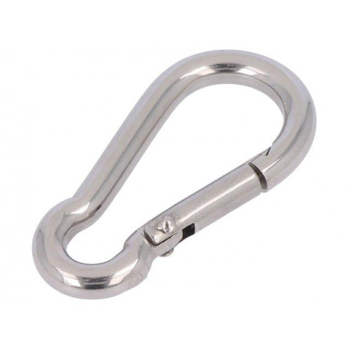KAR-4-A4; Snap hook; acid resistant steel A4; for rope; 40mm; Size: 4mm; KRAFTBERG
