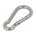 KAR-6-A4; Snap hook; acid resistant steel A4; for rope; L: 60mm; Size: 6mm; KRAFTBERG KAR-6-A4; Snap hook; acid resistant steel A4; for rope; L: 60mm; Size: 6mm; KRAFTBERG
