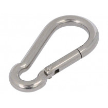 KAR-6-A4; Snap hook; acid resistant steel A4; for rope; L: 60mm; Size: 6mm; KRAFTBERG KAR-6-A4; Snap hook; acid resistant steel A4; for rope; L: 60mm; Size: 6mm; KRAFTBERG