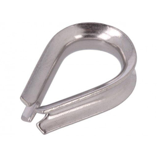 KAUS-4-A4; Thimble for rope; acid resistant steel A4; for rope; DIN6899; KRAFTBERG