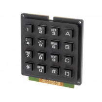 AK-1604-A-BBW; Keypad: plastic; No.of butt: 16; none; plastic; 200mΩ; 1N; 20mA; ACCORD
