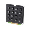 AK-1604-N-BBW; Keypad: plastic; No.of butt: 16; none; plastic; 200mΩ; 1N; 20mA; ACCORD