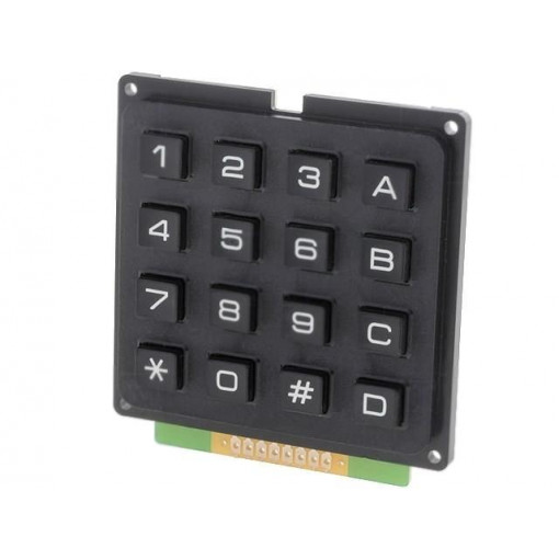 AK-1604-N-BBW; Keypad: plastic; No.of butt: 16; none; plastic; 200mΩ; 1N; 20mA; ACCORD