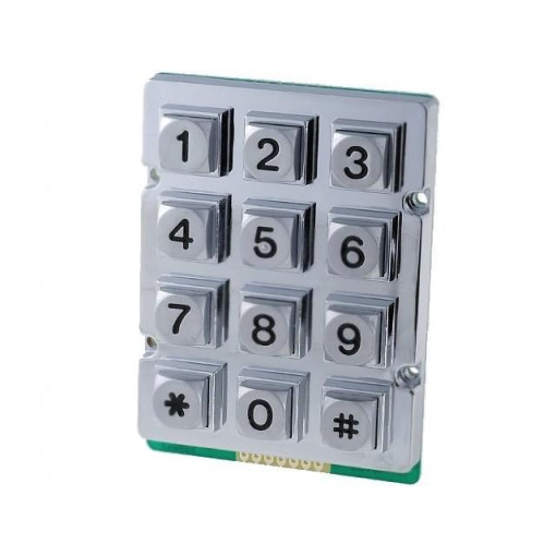 AK-207-N-SSB-WP-MM; Keypad: metal; No.of butt: 12; none; metal; 200mΩ; 1.2N; 20mA; W: 56mm; ACCORD