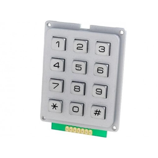 AK-304-N-SSB-WP-MM; Keypad: metal; No.of butt: 12; none; metal; 200mΩ; 1.2N; 20mA; W: 51mm; ACCORD