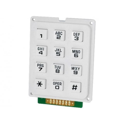 AK-304-A-WWB; Keypad: plastic; No.of butt: 12; none; plastic; 200mΩ; 1N; 20mA; ACCORD