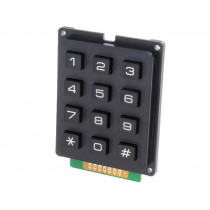 AK-304-N-BBW; Keypad: plastic; No.of butt: 12; none; plastic; 200mΩ; 1N; 20mA; ACCORD