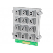 AK-707-N-SSB-WP-MM; Keypad: metal; No.of butt: 12; none; metal; 200mΩ; 1.5N; 20mA; W: 62mm; ACCORD