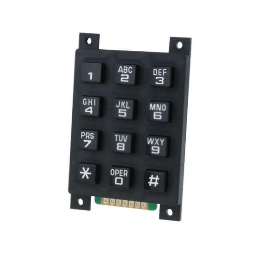 AK-804-A-BBW; Keypad: plastic; No.of butt: 12; none; plastic; 200mΩ; 1.2N; 20mA; ACCORD