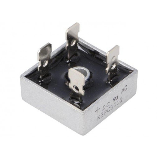 KBPC5010; Single-phase bridge rectifier; Urmax: 1kV; If: 50A; Ifsm: 500A; YANGJIE TECHNOLOGY