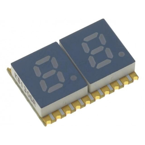 KCDA02-105; Display: LED; 7-segment; 5.08mm; 0.2