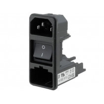 KD13.1101.105; Connector: AC supply; socket; male; 10A; 250VAC; IEC 60320; SCHURTER