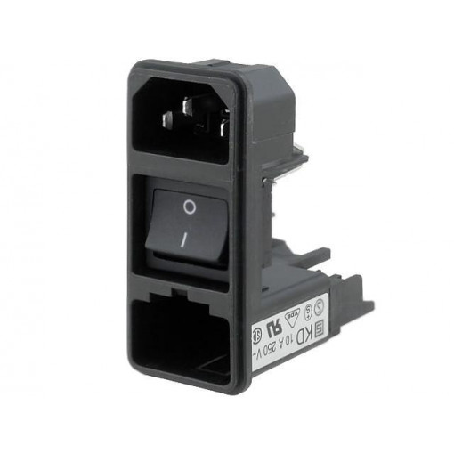 KD13.1101.105; Connector: AC supply; socket; male; 10A; 250VAC; IEC 60320; SCHURTER