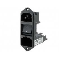 KD13.1101.151; Connector: AC supply; socket; male; 10A; 250VAC; IEC 60320; SCHURTER