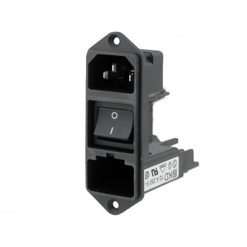 KD13.1101.151; Connector: AC supply; socket; male; 10A; 250VAC; IEC 60320; SCHURTER