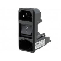KD14.1101.105; Connector: AC supply; socket; male; 10A; 250VAC; IEC 60320; SCHURTER