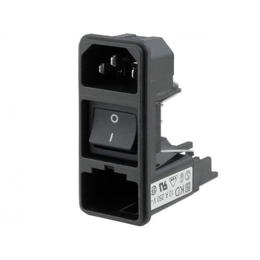 KD14.1101.105; Connector: AC supply; socket; male; 10A; 250VAC; IEC 60320; SCHURTER
