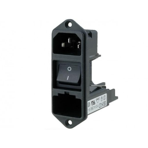 KD14.1101.151; Connector: AC supply; socket; male; 10A; 250VAC; IEC 60320; SCHURTER