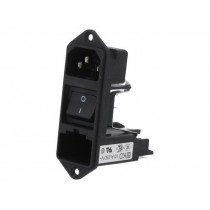 KD14.4101.151; Connector: AC supply; socket; male; 10A; 250VAC; IEC 60320; SCHURTER