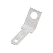 1233; Terminal: flat; 2.8mm; 0.5mm; male; M2; screw; brass; tinned; KEYSTONE