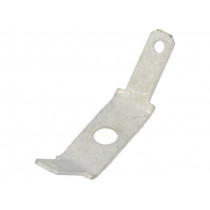 1240; Terminal: flat; 2.8mm; 0.5mm; male; M2; double; screw; brass; tinned; KEYSTONE